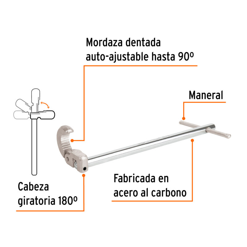 Llave 12' para plomero, Truper - Imagen 2