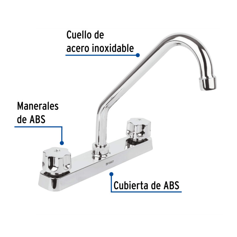 Mezcladora plástica 8 fregadero cuello lgo - Imagen 2