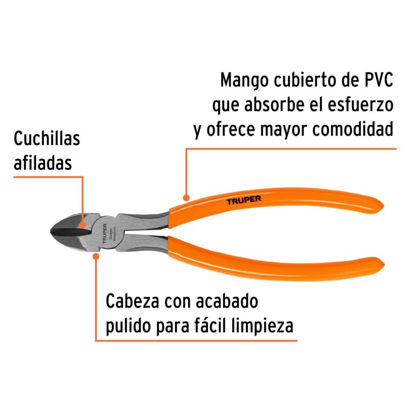 pinza corte diagonal 8 mango de vinil - Imagen 2